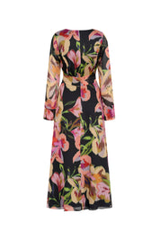MIDI VESTIDO ML TIRA EST FLOR NEGRO