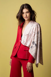 Pañoleta Carlota Mediana Estampado Ocre