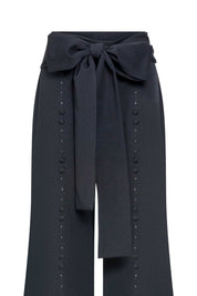 PANTALÓN ALTO BOTON TILA NEGRO