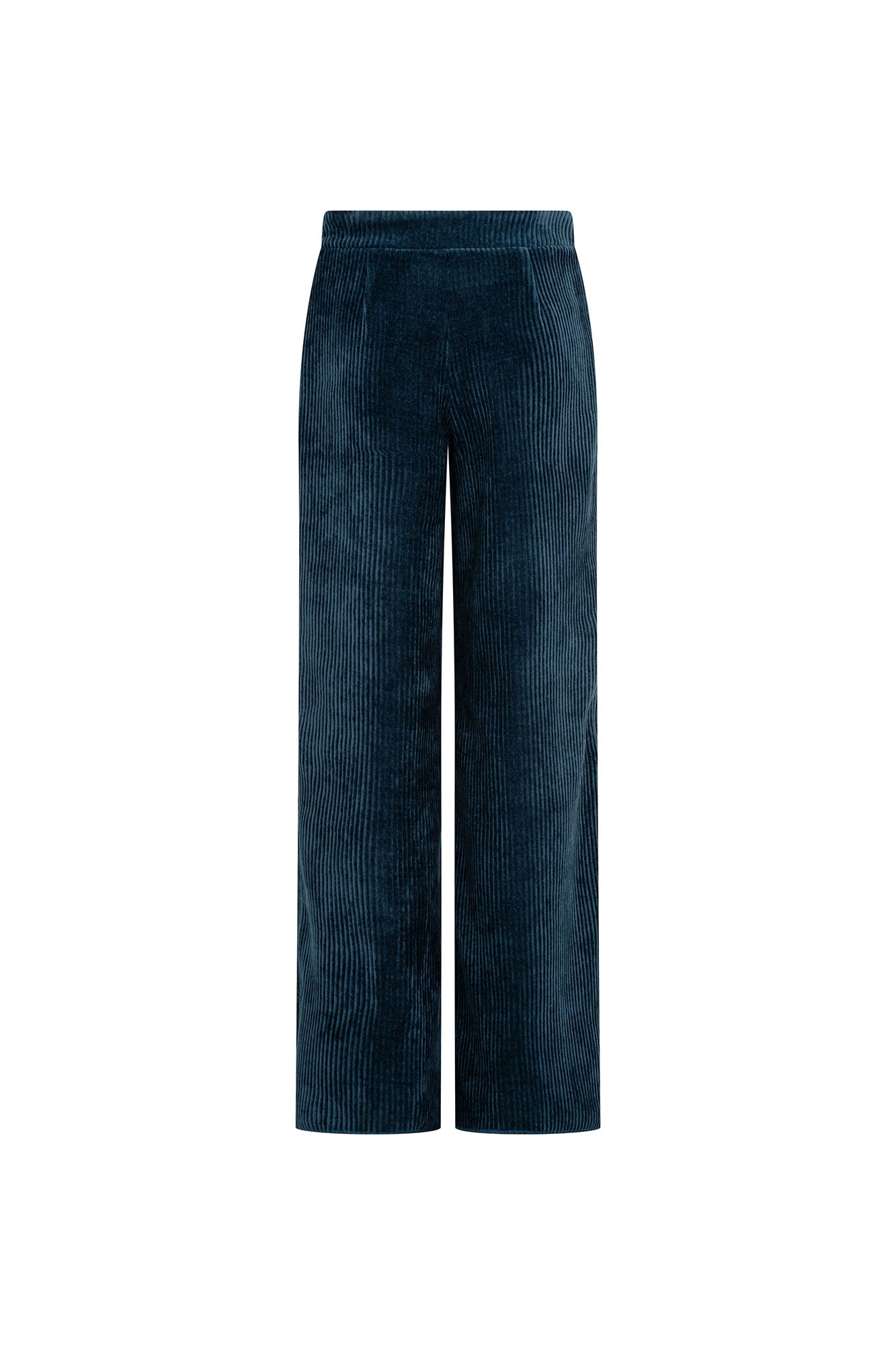 PANTALÓN FLORA PANA AZUL PETROLEO