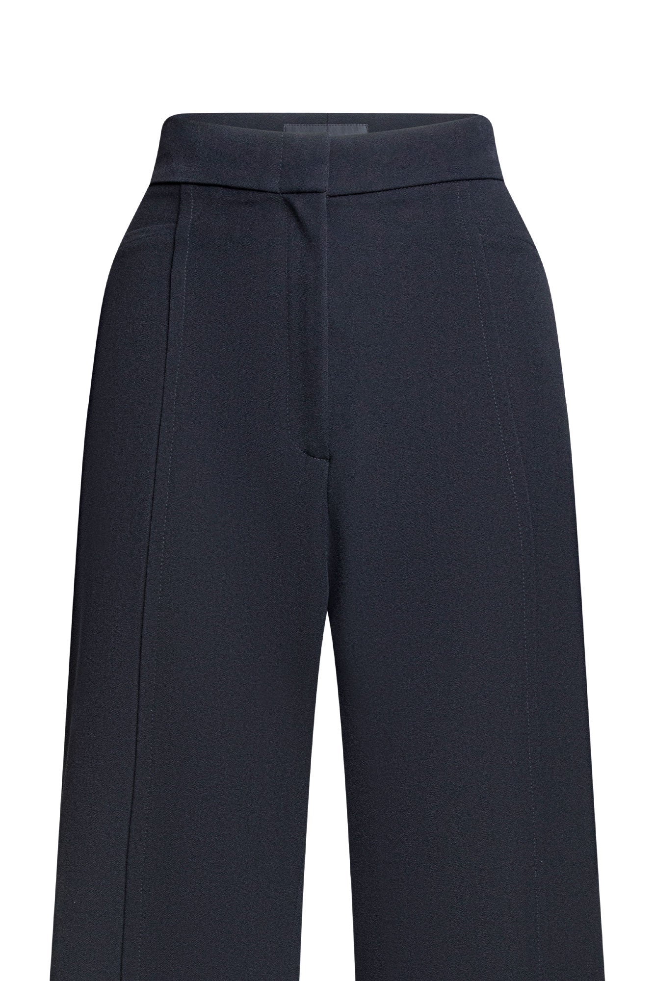 Detalle cortes pantalón campana negro - Bettina Spitz
