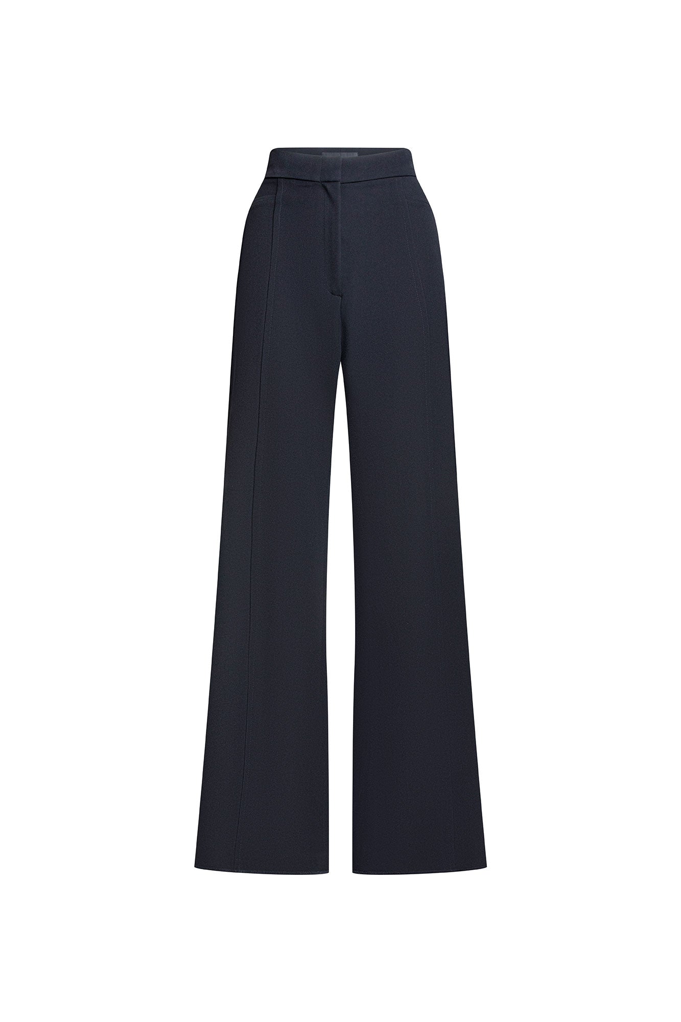 Pantalón negro campana tiro alto cortes - Bettina Spitz