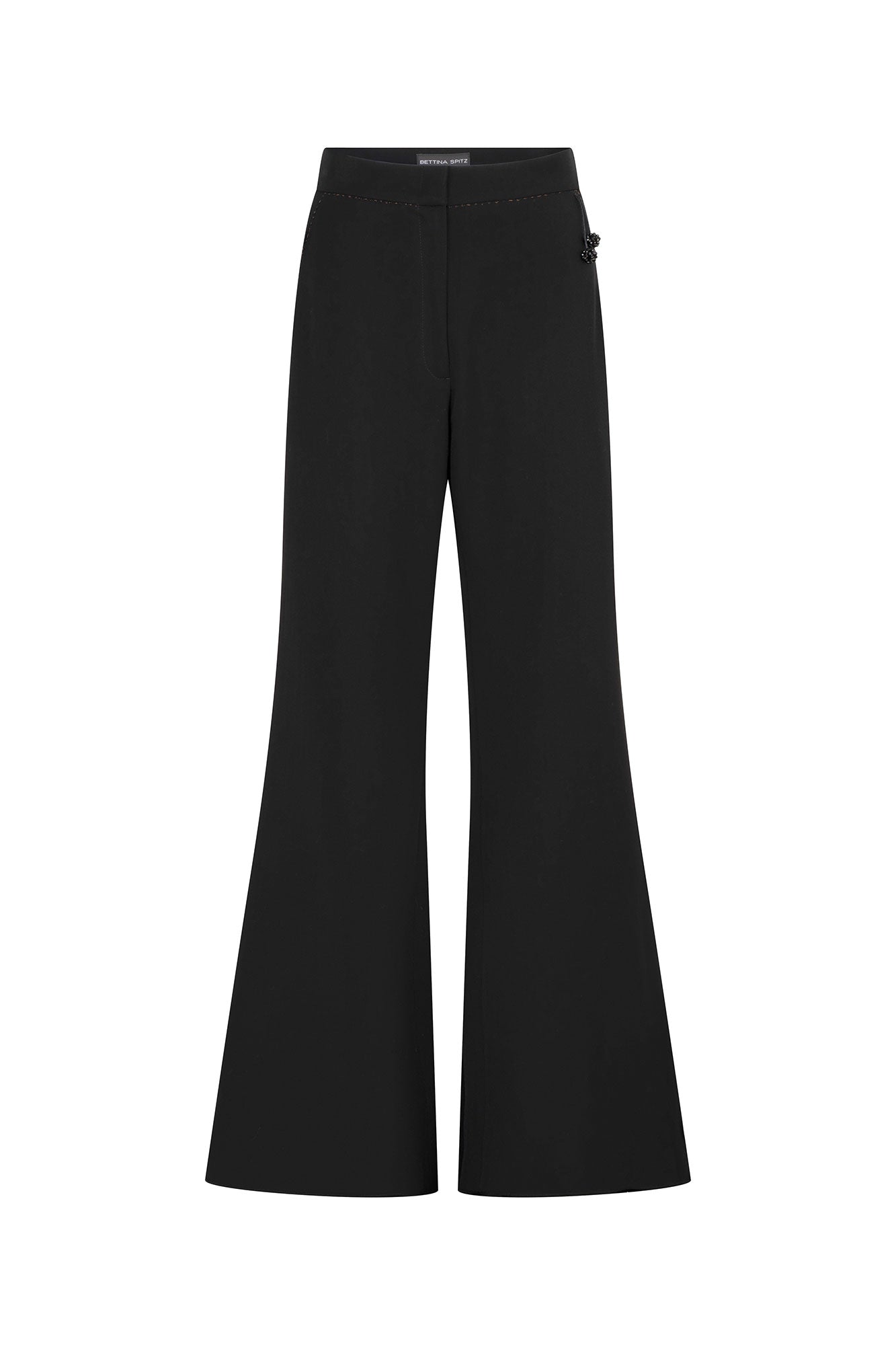 PANTALÓN GABY CAMPANA JARDÍN NEGRO