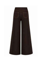 Pantalón Jean Ancho Café