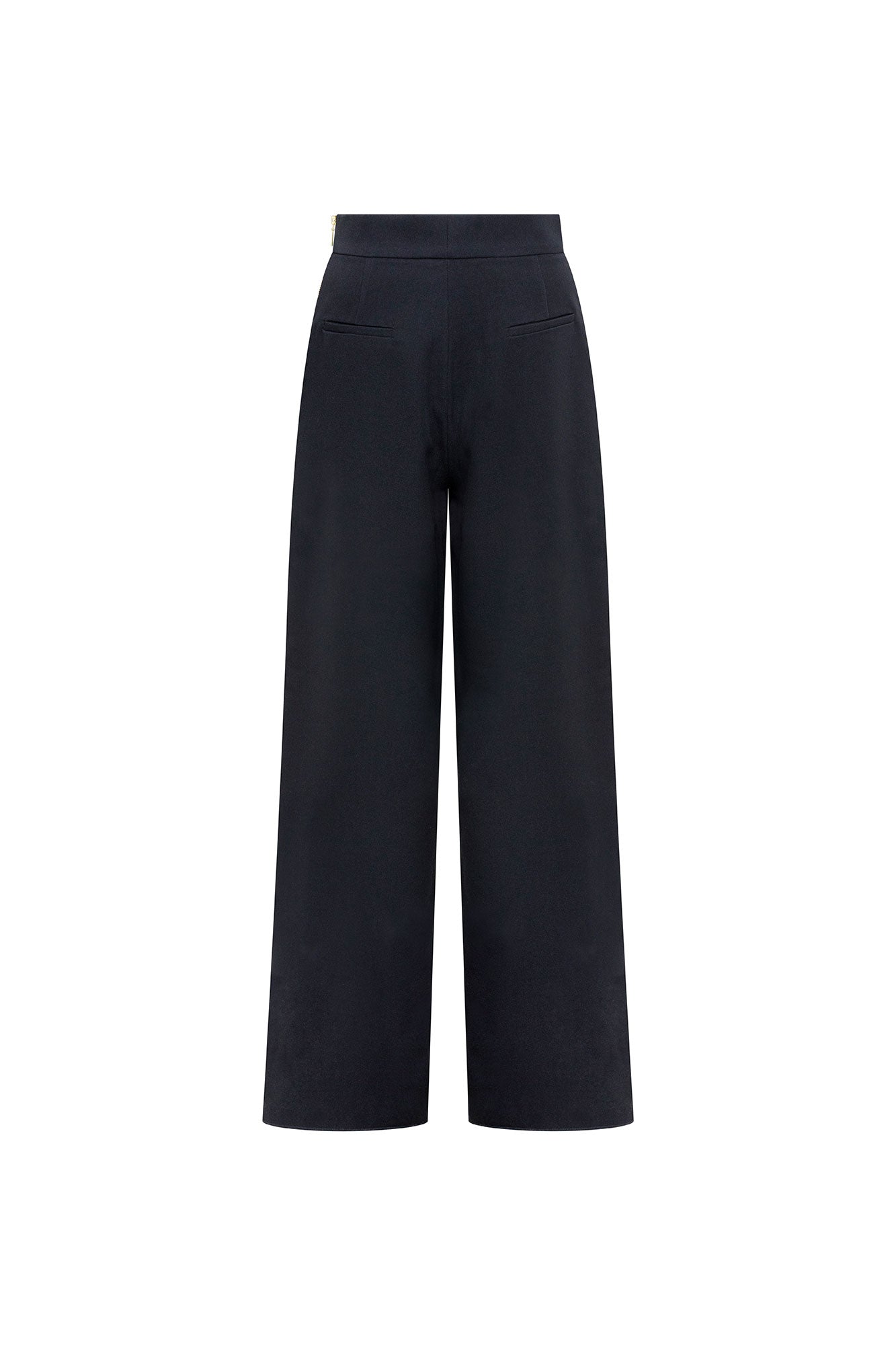 Pantalón Milo Bordado Flor Maxi Negro – vista trasera