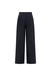 Pantalón Milo Bordado Flor Maxi Negro – vista trasera