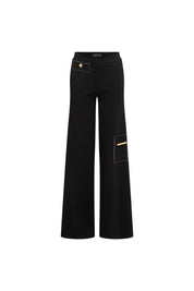 Pantalón Patch Ancho Cartoon Negro