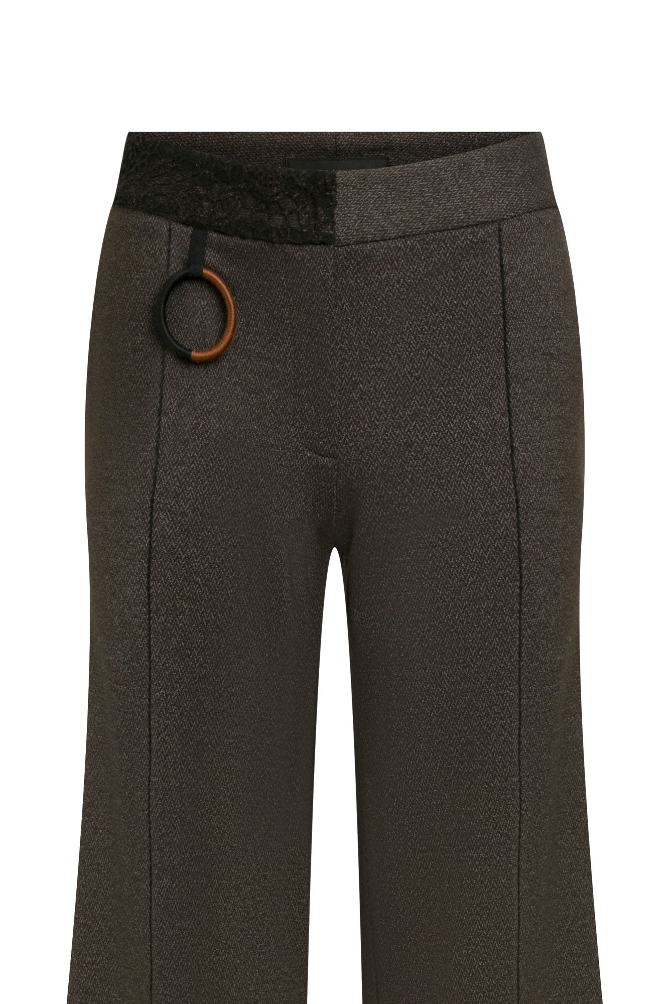 PANTALÓN PATCH ANCHO RANDA ARO CAFÉ