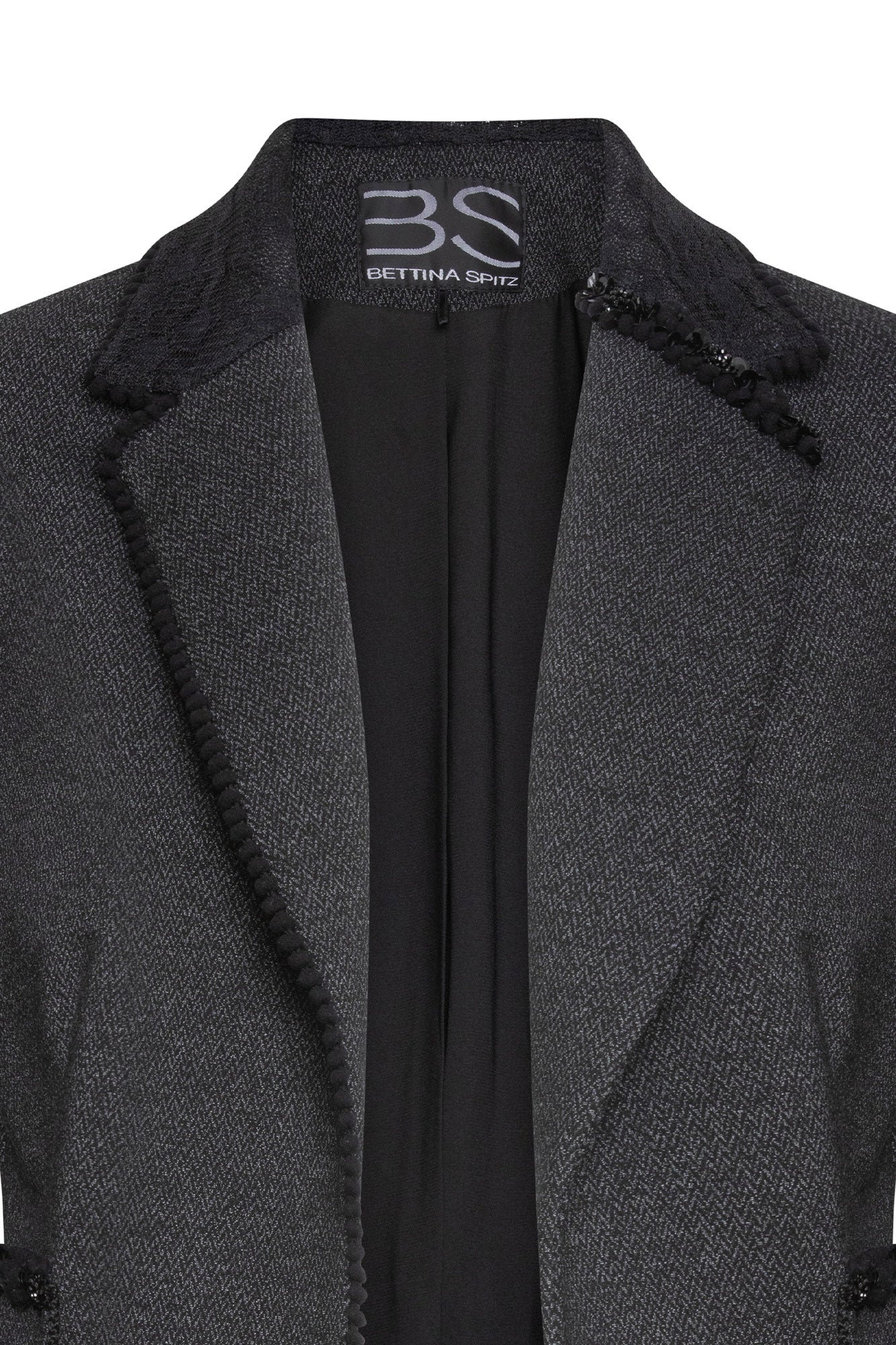 CHAQUETA EMILY ML RANDA FLORES NEGRO