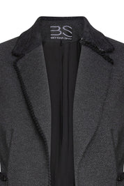 CHAQUETA EMILY ML RANDA FLORES NEGRO