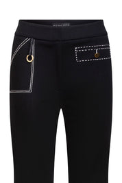 PANTALÓN PATCH CAMPANA CARTOON NEGRO