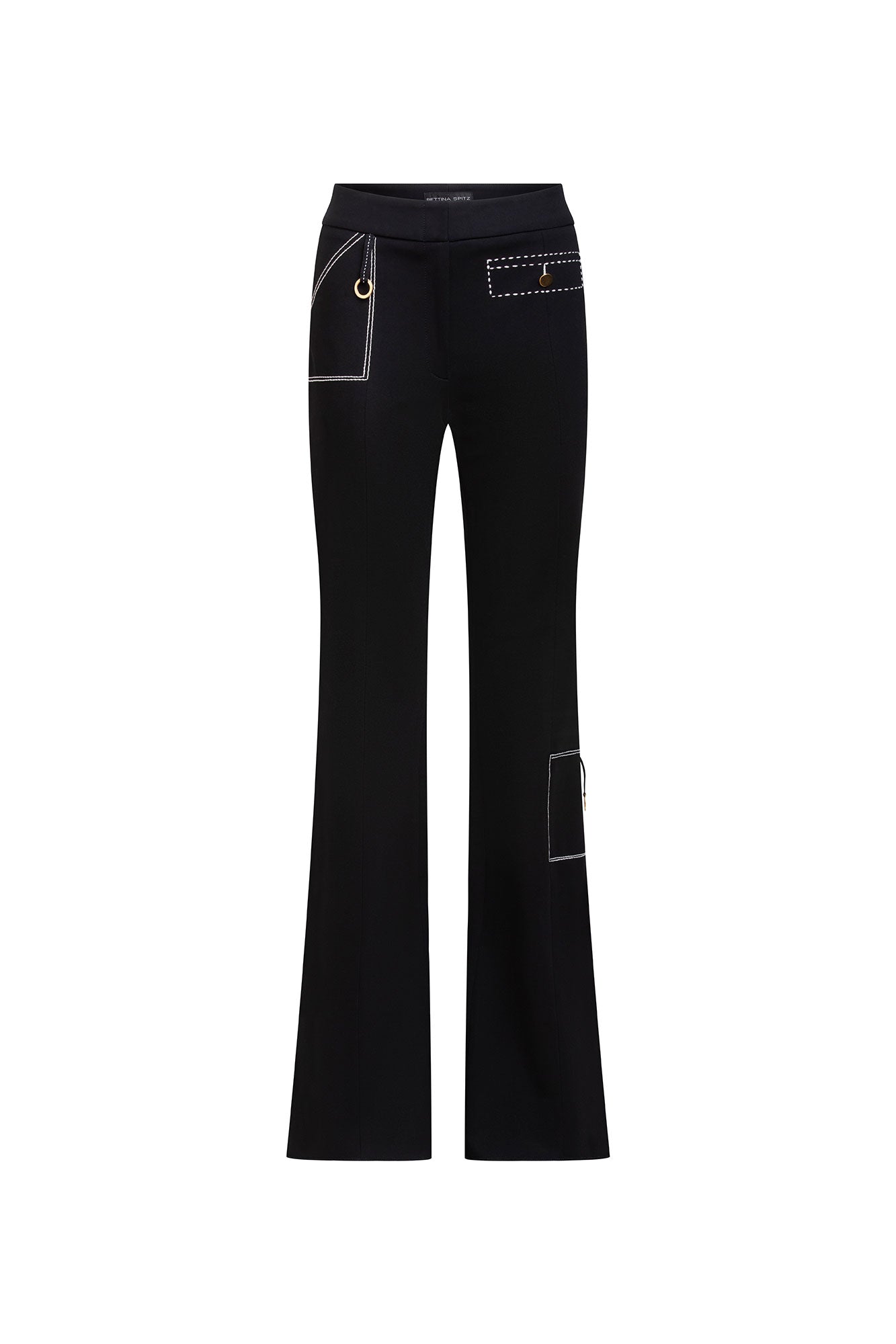 PANTALÓN PATCH CAMPANA CARTOON NEGRO