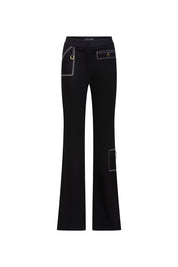 PANTALÓN PATCH CAMPANA CARTOON NEGRO