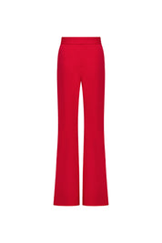 Vista trasera pantalón Patch rojo campana pespuntes - Bettina Spitz
