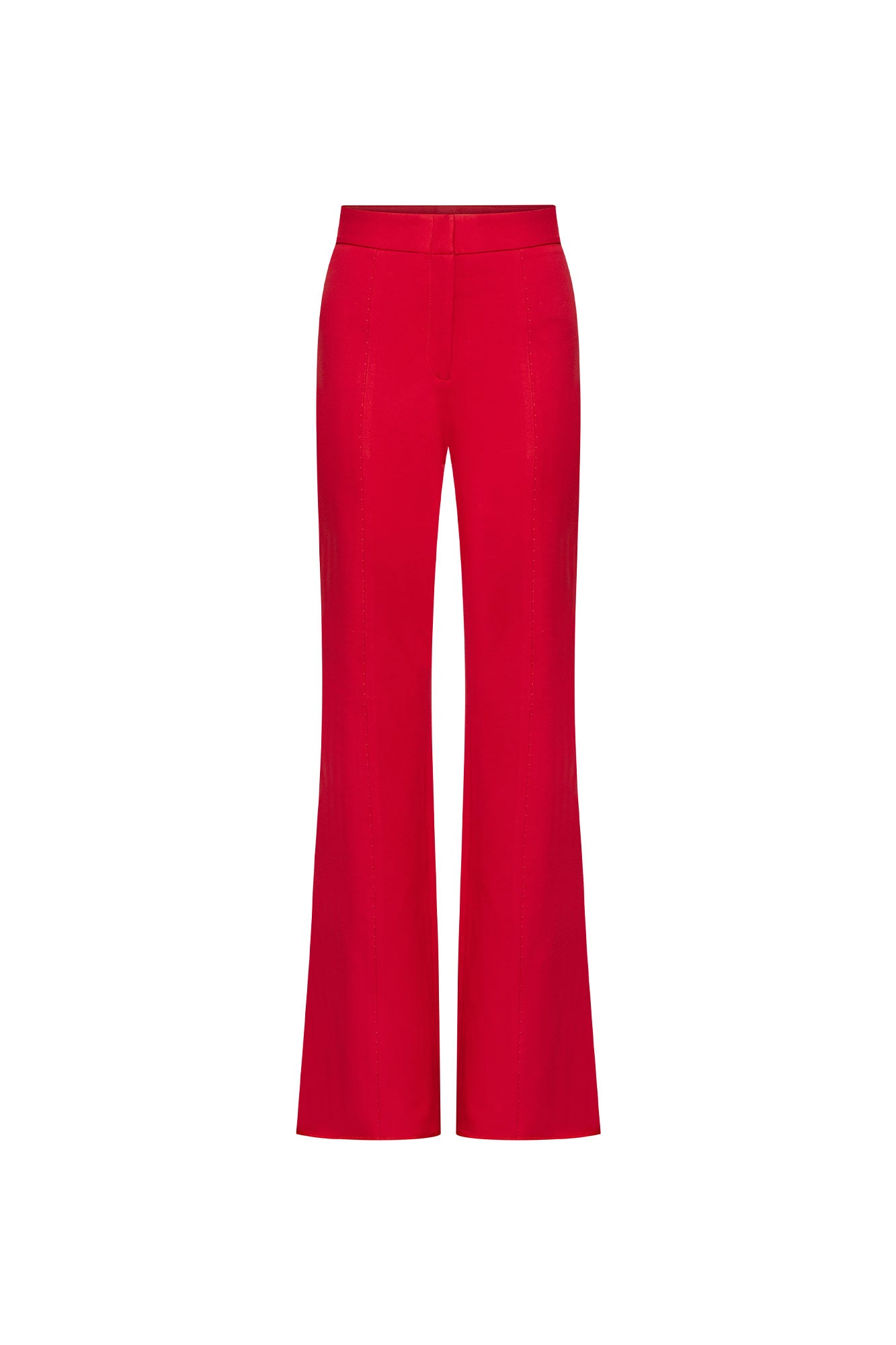 Pantalón Patch rojo campana pespuntes PP - Bettina Spitz
