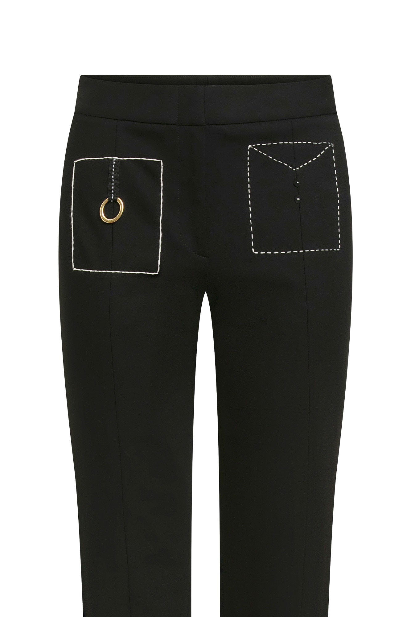 PANTALÓN PATCH RECTO CARTOON NEGRO