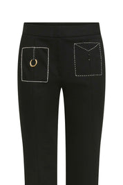 PANTALÓN PATCH RECTO CARTOON NEGRO