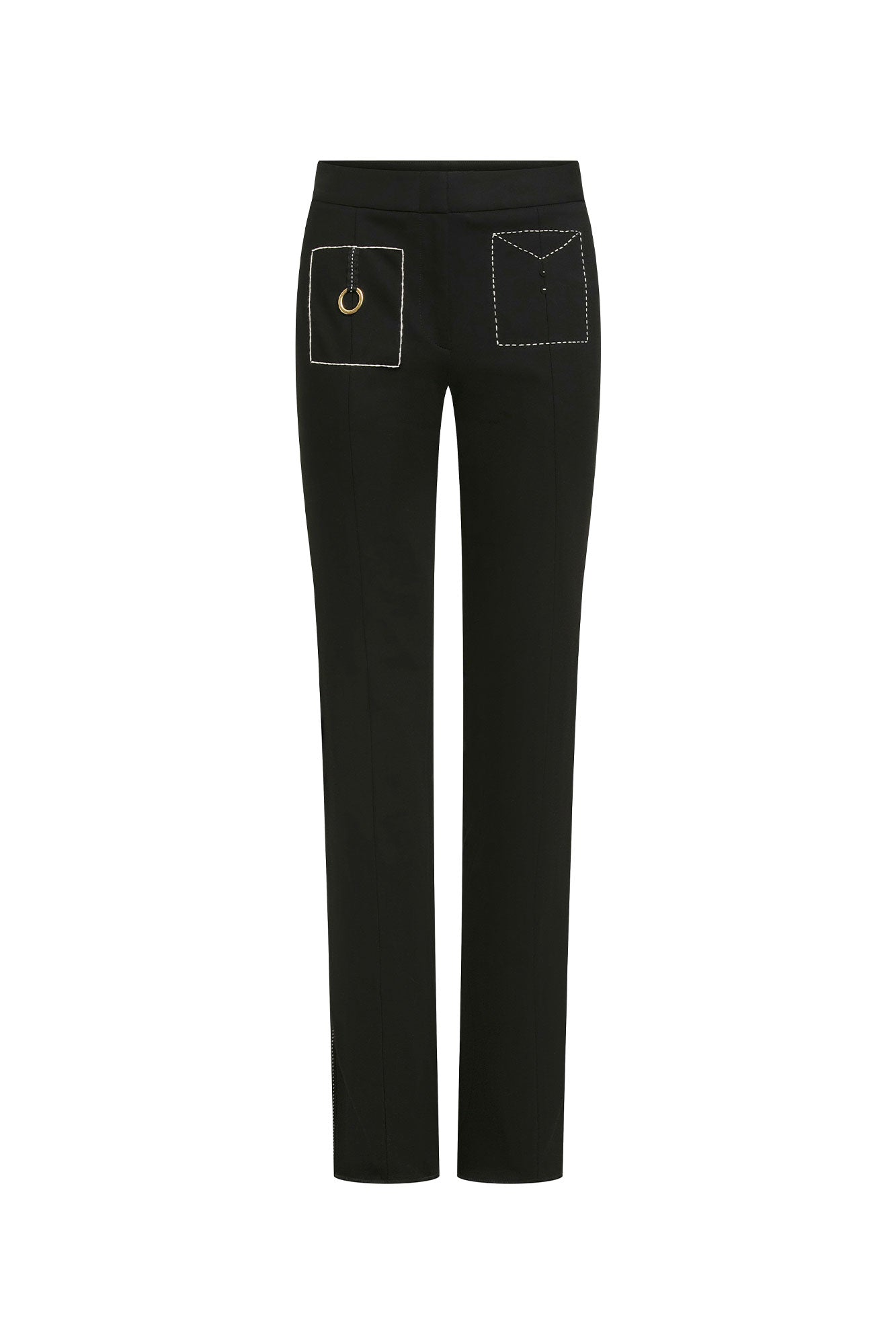 PANTALÓN PATCH RECTO CARTOON NEGRO