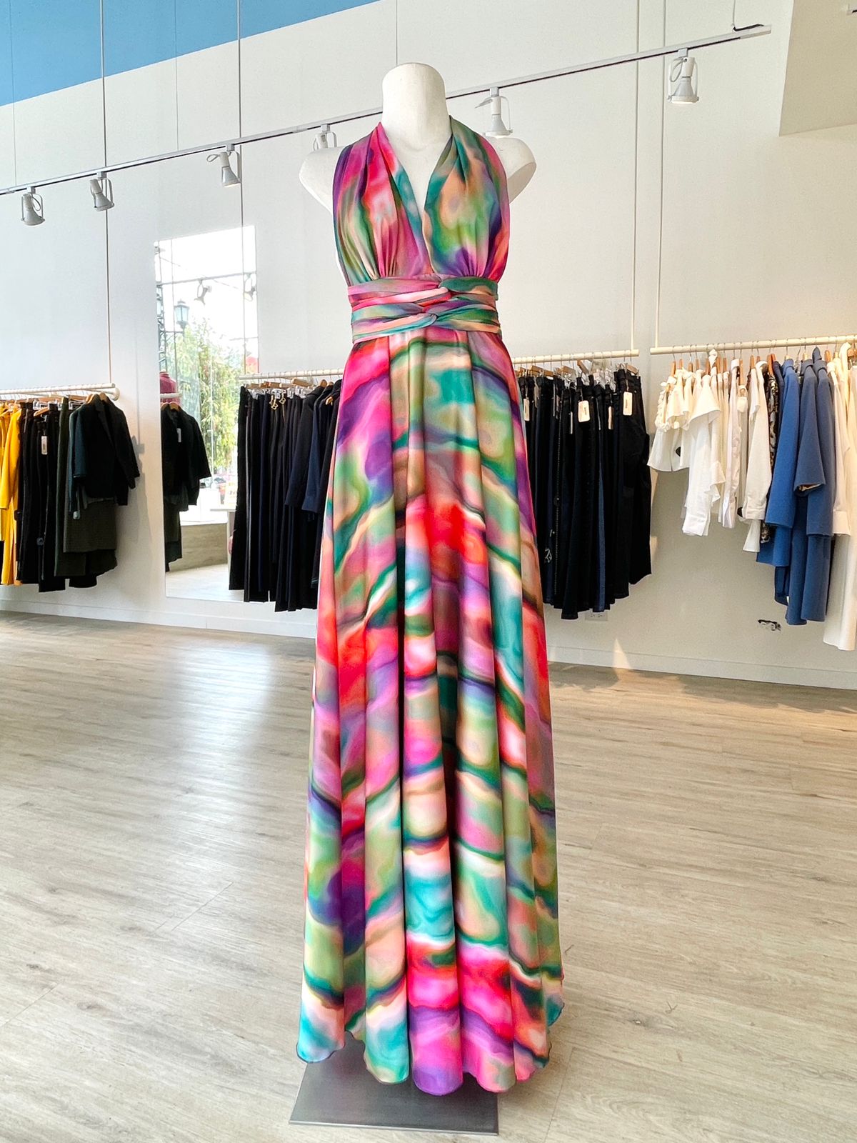 MAXI VESTIDO AMARRES INGRID COLORES