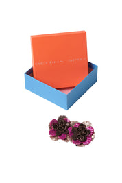 PRENDEDOR BASIC FLOR DUO LENTEJUELA ROSADO