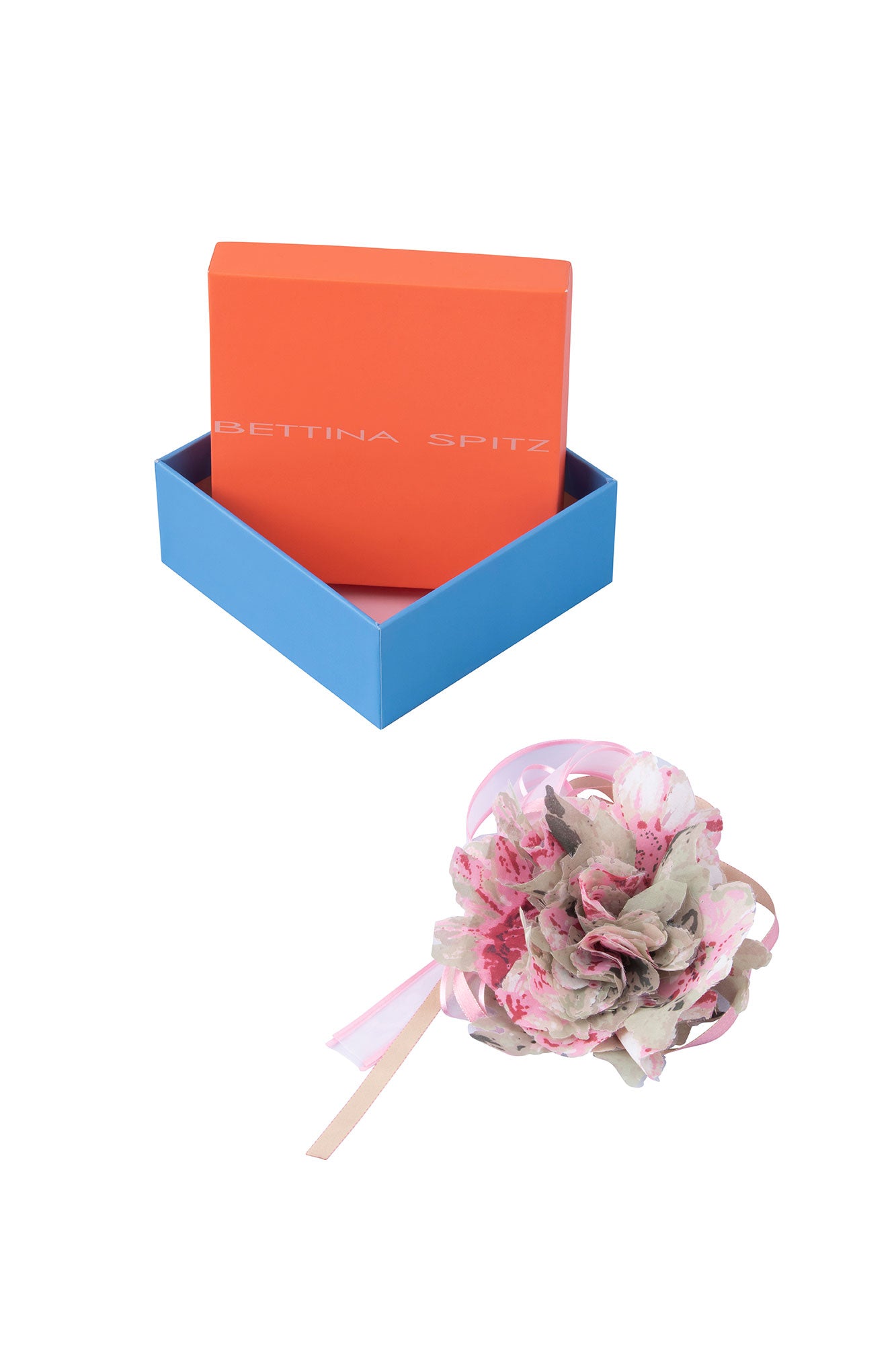 PRENDEDOR FLOR DEVORE ROSADO