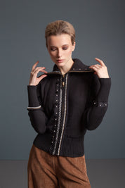 SACO CREMALLERA GLAMOUR NEGRO