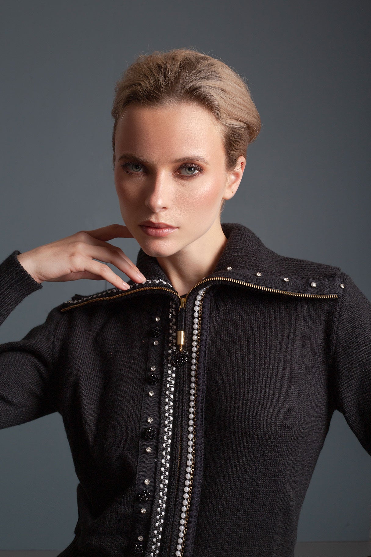 SACO CREMALLERA GLAMOUR NEGRO