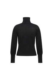 SACO CUELLO ALTO FLOR GUIPIURE NEGRO