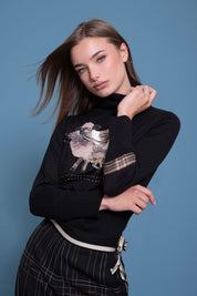 SACO CUELLO ALTO OVEJA NEGRO