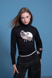 SACO CUELLO ALTO OVEJA NEGRO