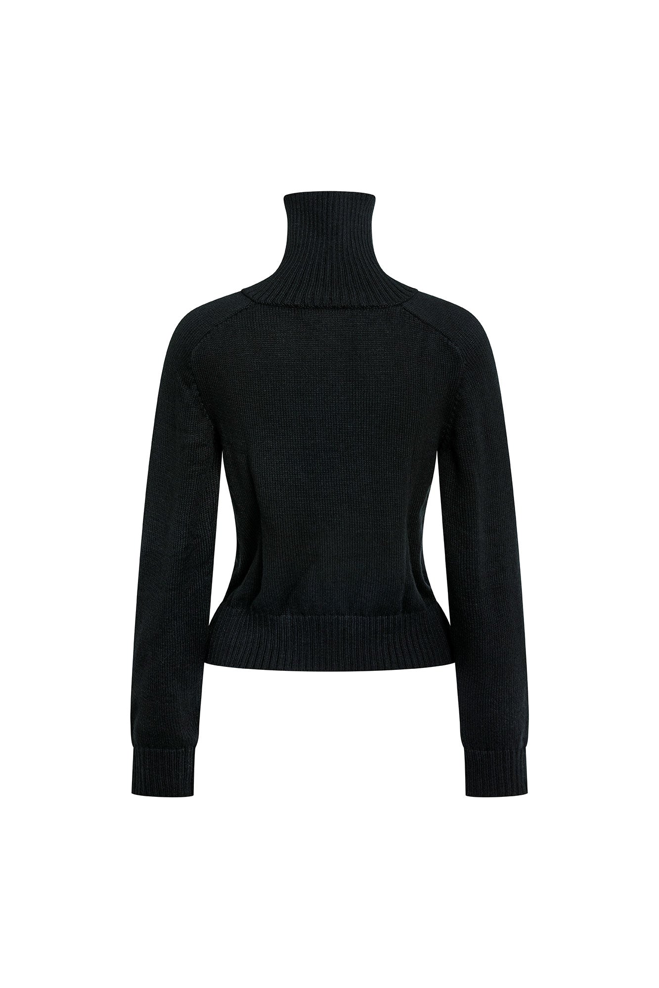 Saco Cuello Medio Cremallera Ramas Negro