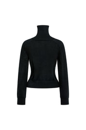 Saco Cuello Medio Cremallera Ramas Negro