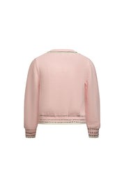 SACO CUELLO V VIVO PESPUNTE ROSADO