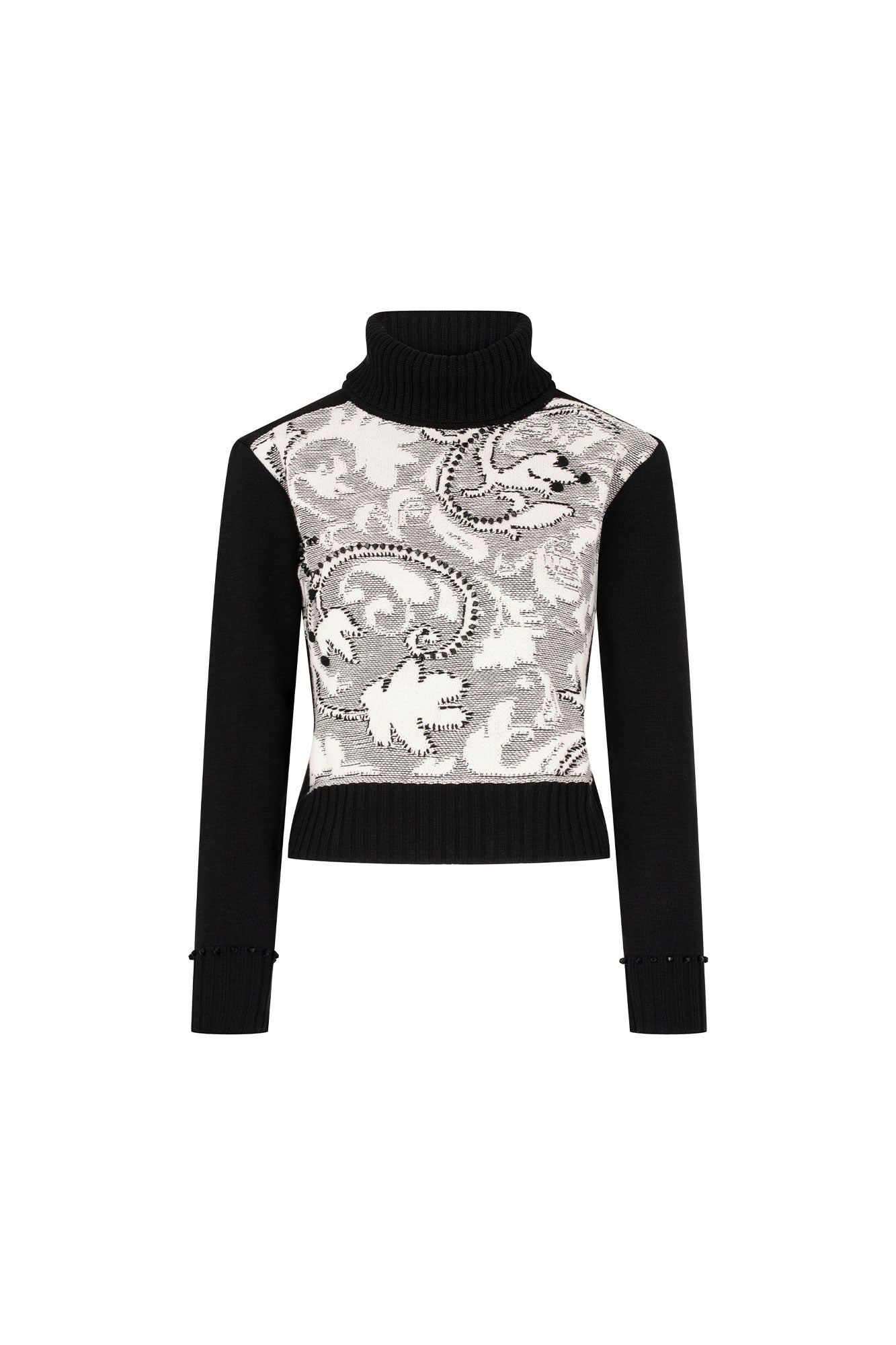 SACO JACKARD BARROCO NEGRO