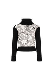 SACO JACKARD BARROCO NEGRO