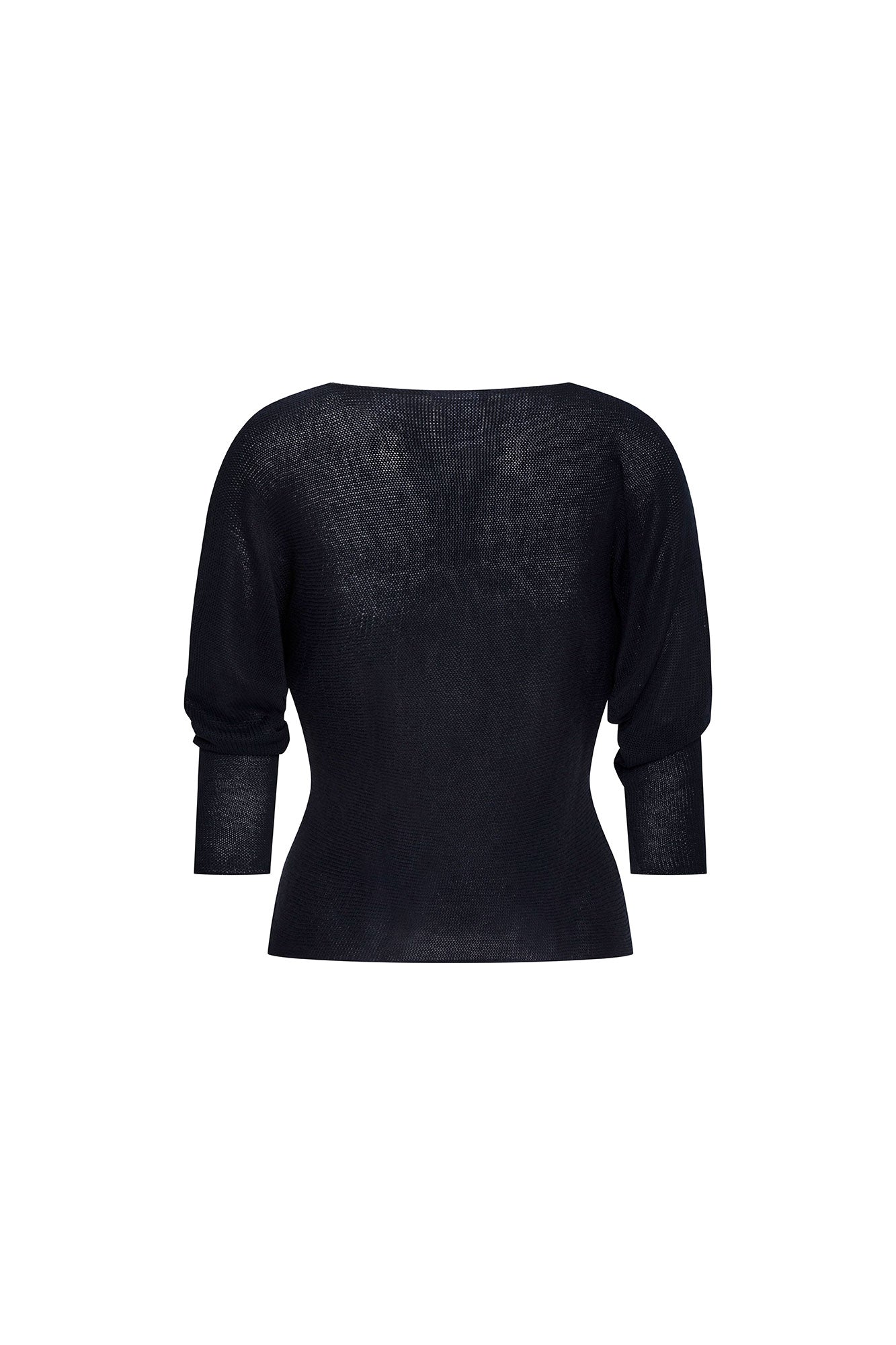 Saco Manga Raglán Azul Navy - vista trasera detalle manga raglán