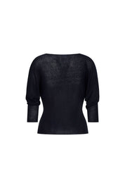 Saco Manga Raglán Azul Navy - vista trasera detalle manga raglán