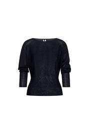 Saco Manga Raglán Azul Navy - vista frontal escote bote