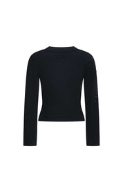 SACO MERLOT FLOR GRÁFICA NEGRO