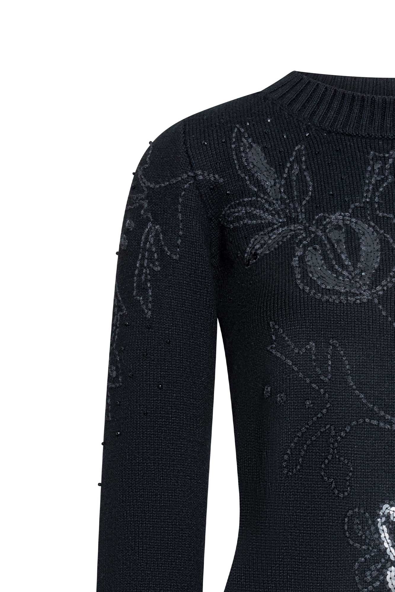 SACO MERLOT FLOR GRÁFICA NEGRO