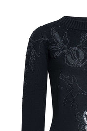 SACO MERLOT FLOR GRÁFICA NEGRO