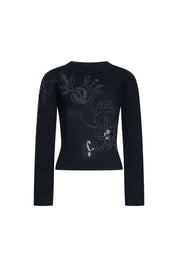 SACO MERLOT FLOR GRÁFICA NEGRO