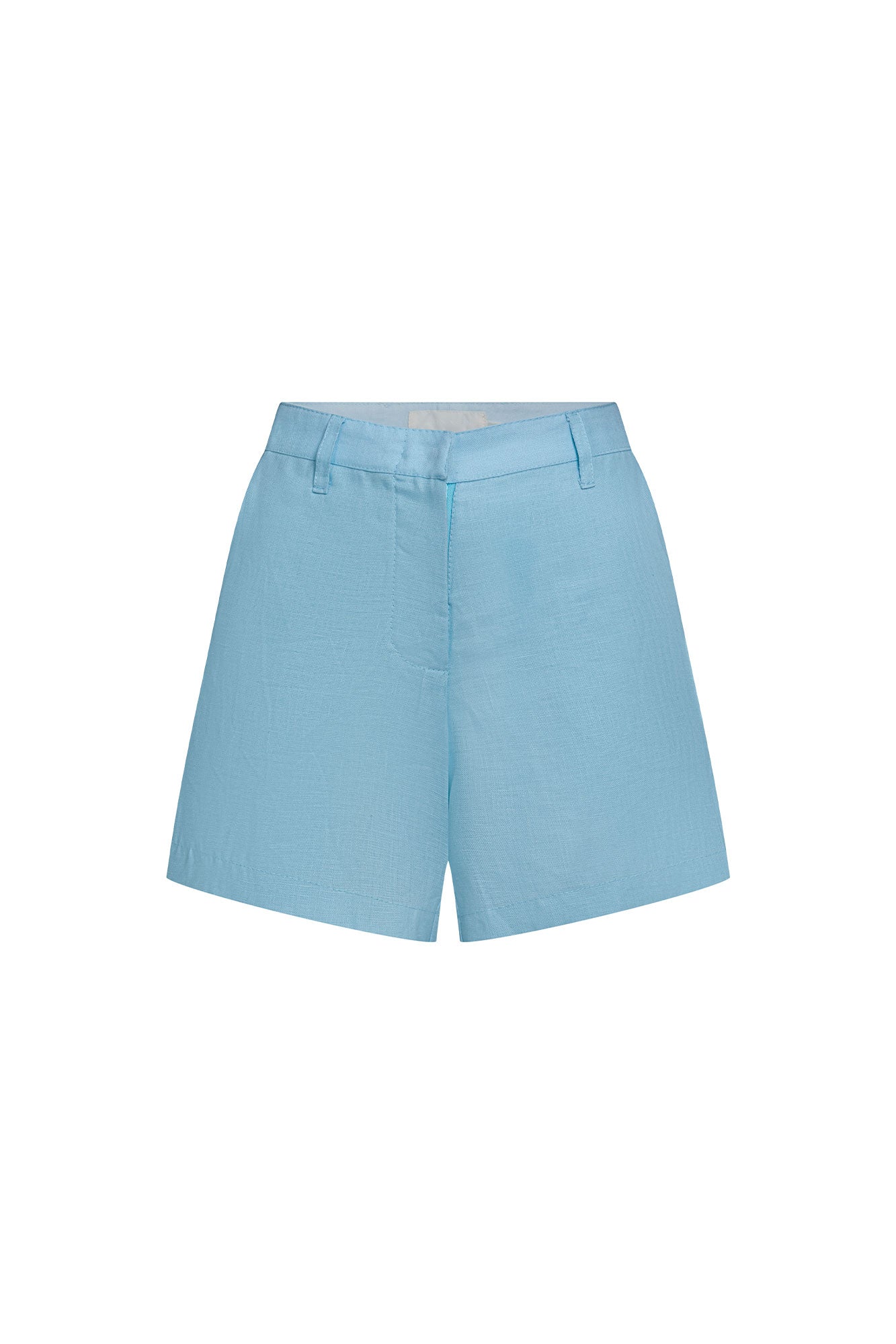 Short Lino Azul Claro