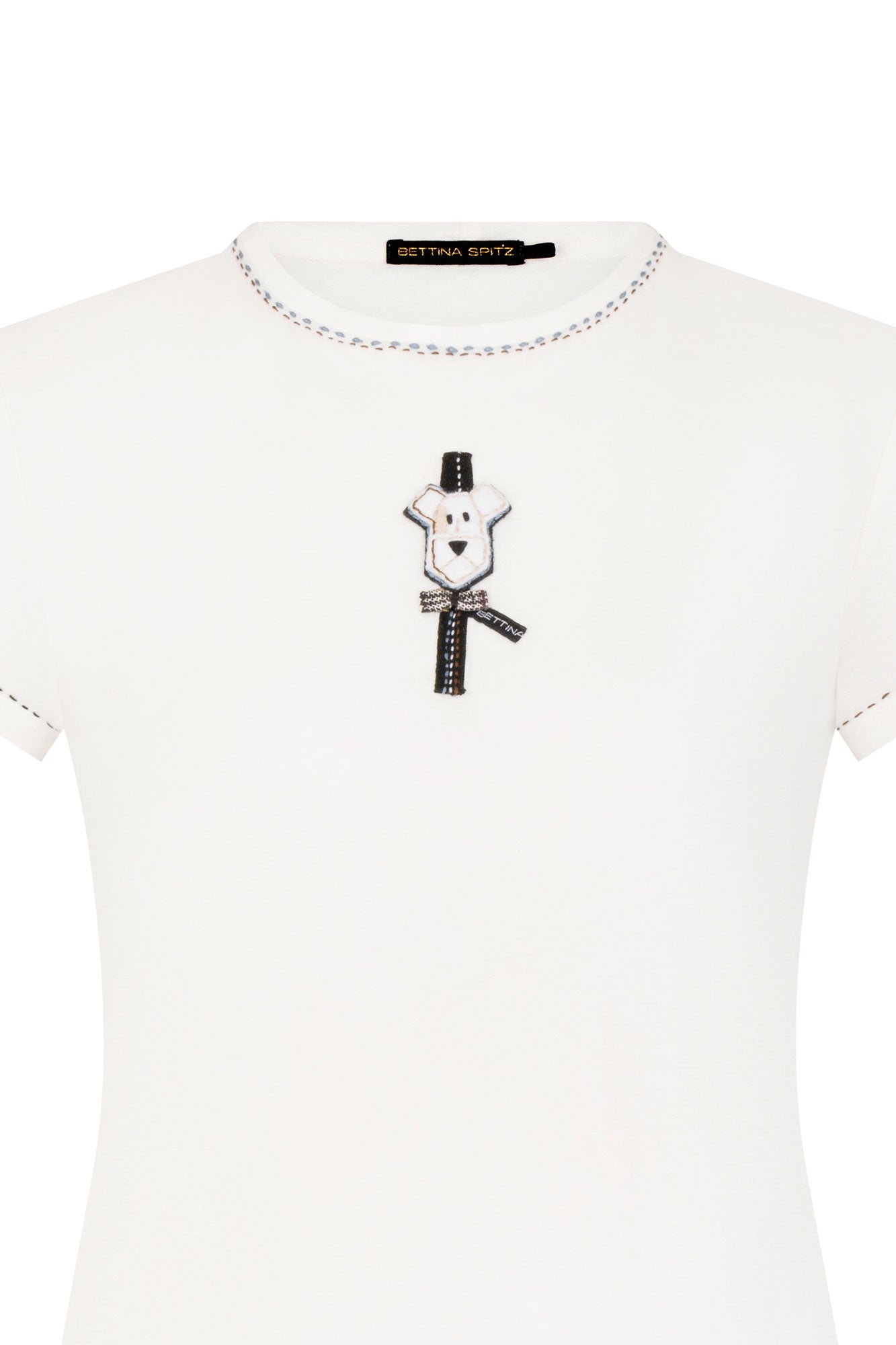 T-SHIRT BASIC CARTOON PERRITO IVORY