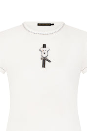 T-SHIRT BASIC CARTOON PERRITO IVORY