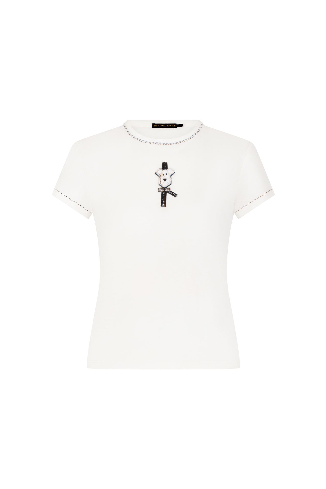 T-SHIRT BASIC CARTOON PERRITO IVORY