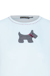 T-SHIRT BASIC FOX TERRIER AZUL CLARO