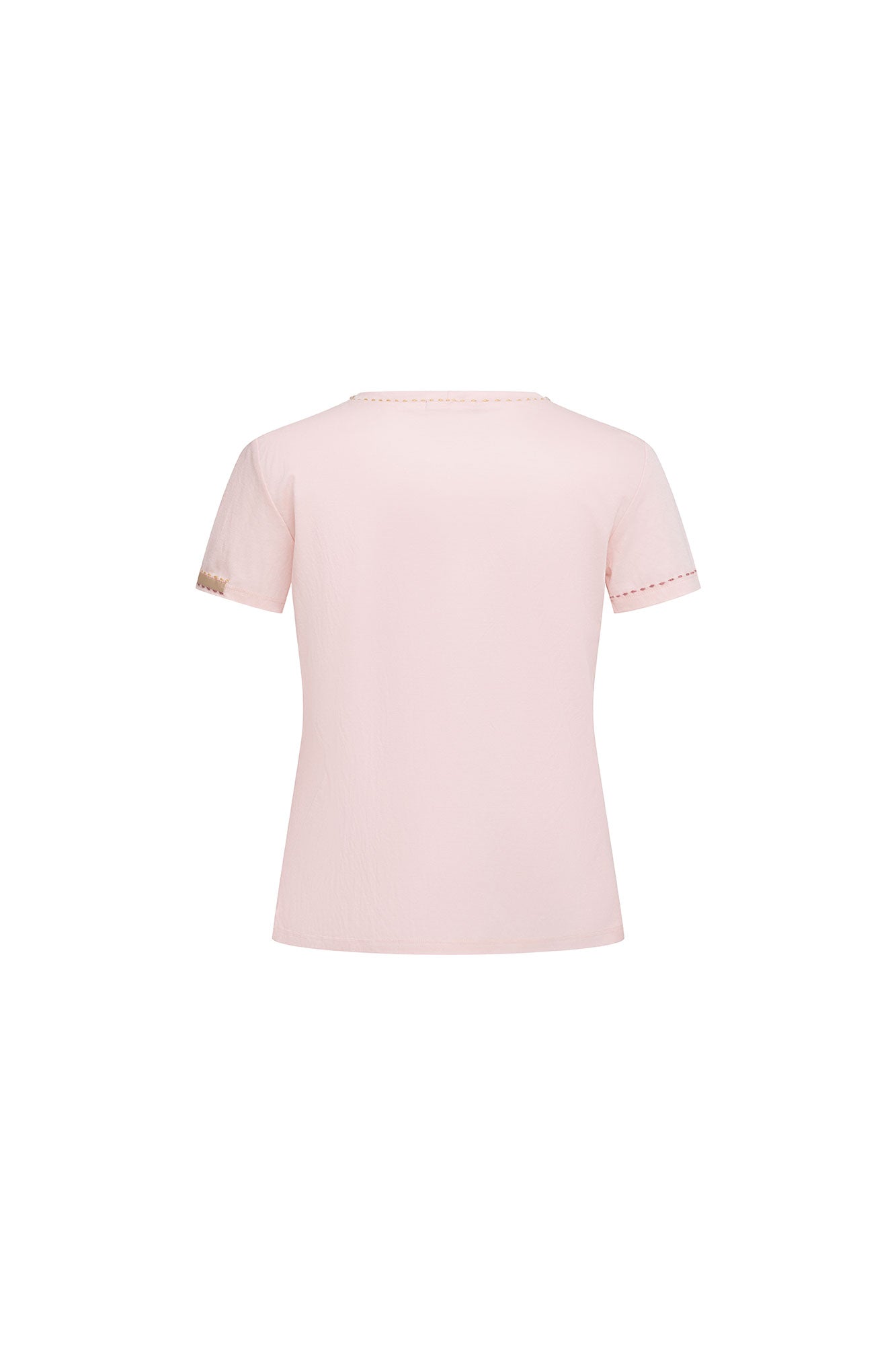 T-SHIRT BASIC PERILLA BOTONES ROSADO