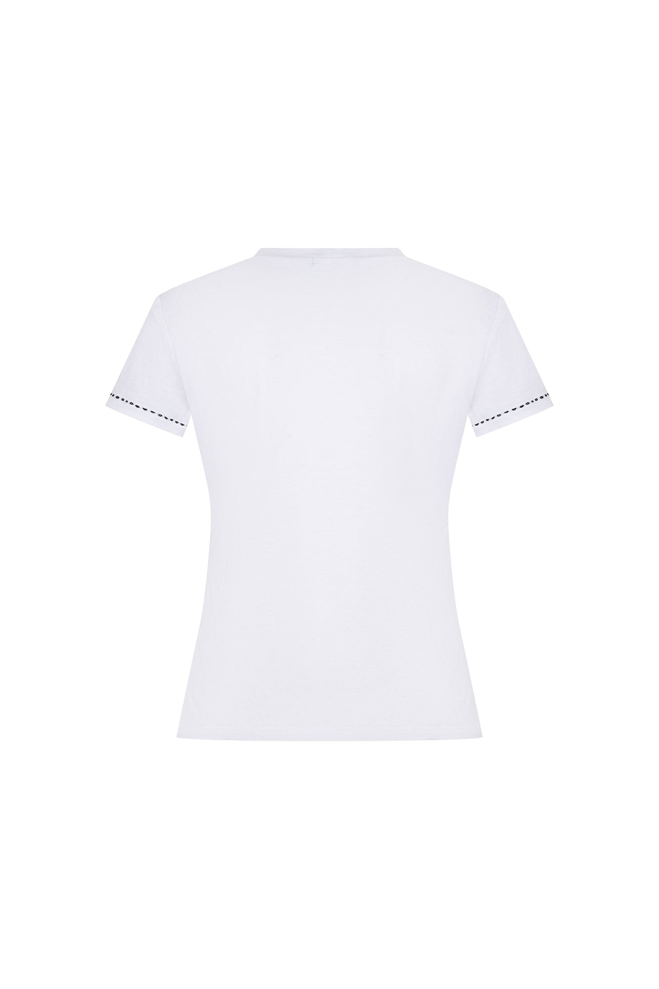 T-SHIRT BASIC PESPUNTE BLANCO