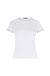 T-SHIRT BASIC PESPUNTE BLANCO